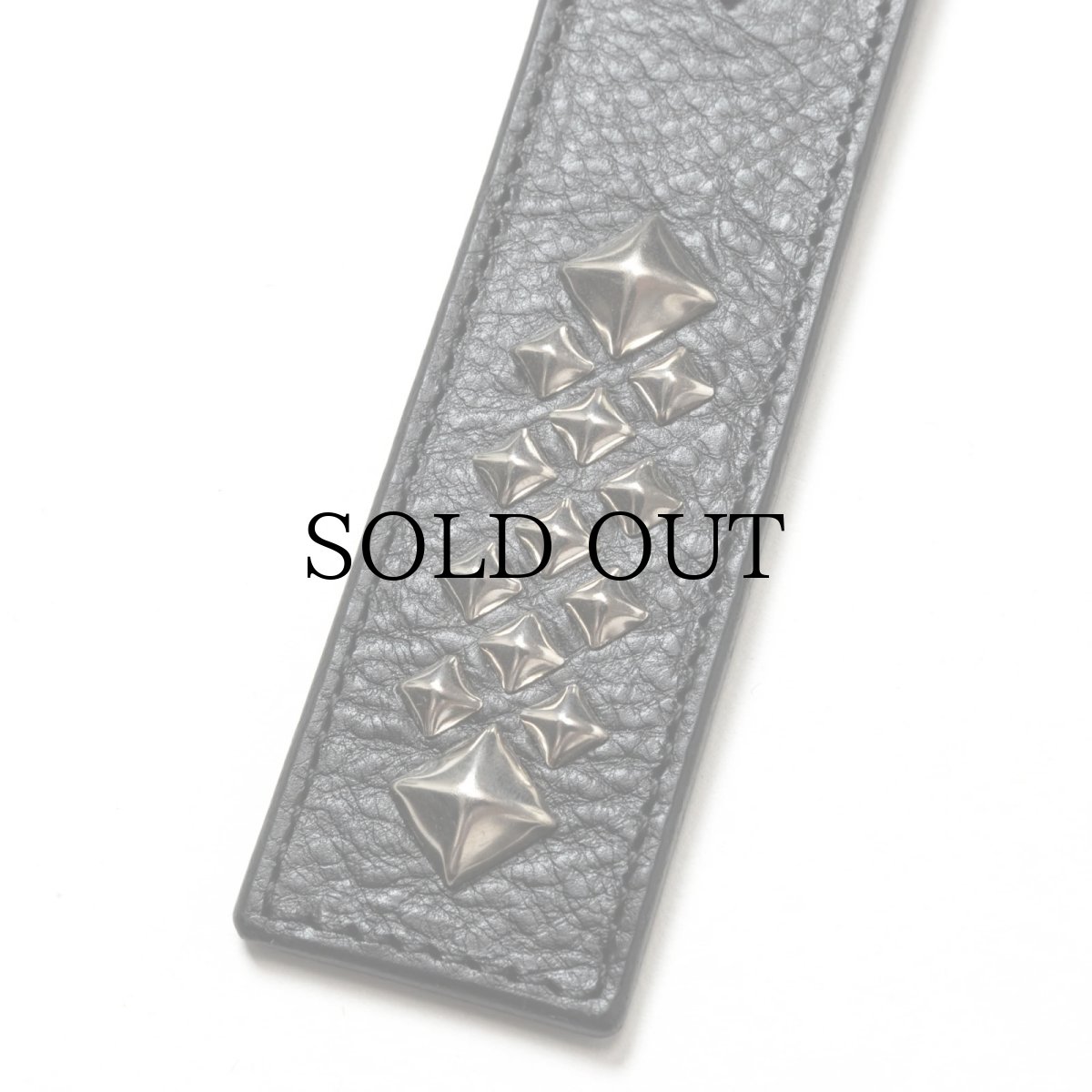 画像5: CALEE(キャリー) / STUDS LEATHER FLAT SHORT KEY RING (5)