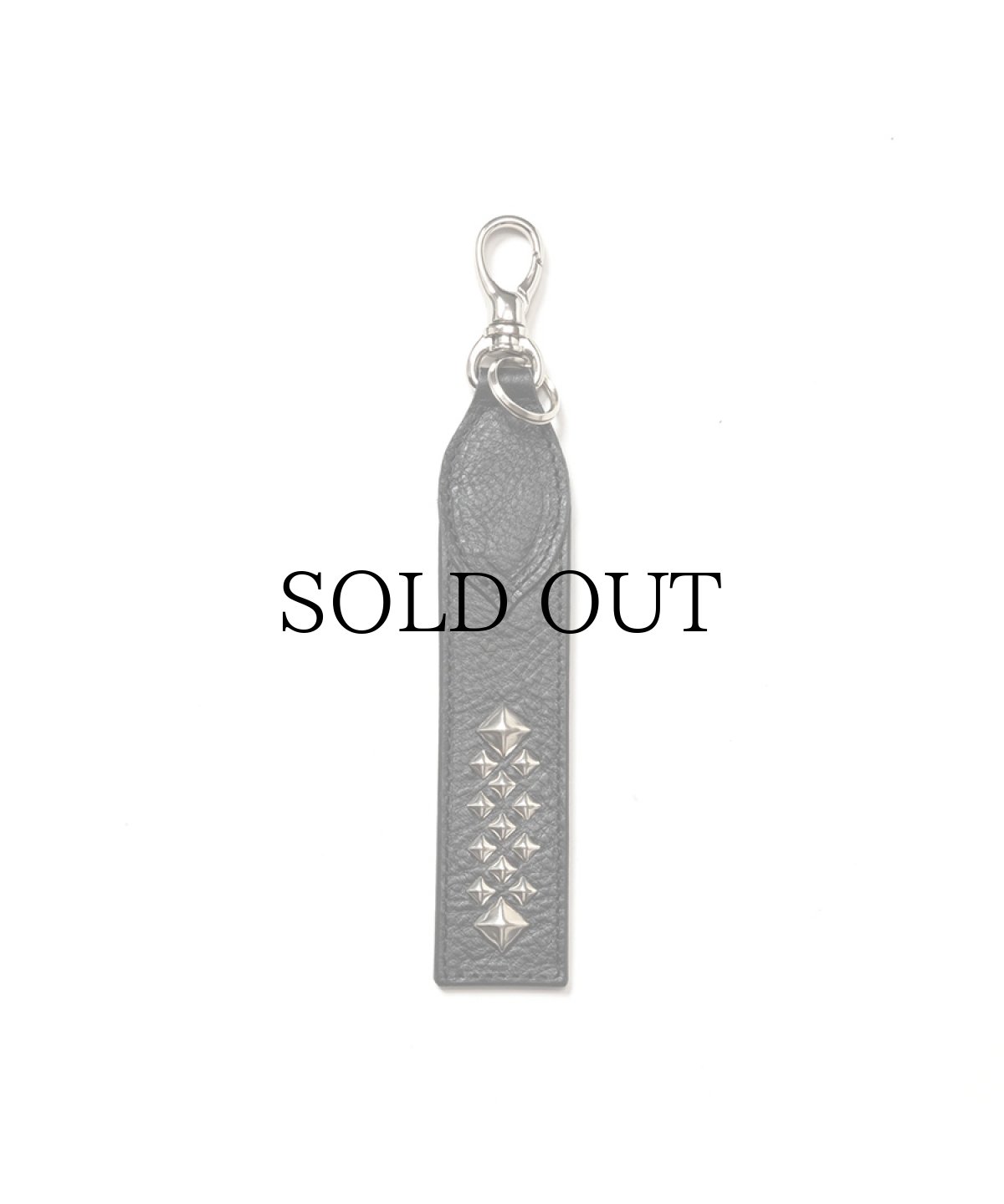 画像1: CALEE(キャリー) / STUDS LEATHER FLAT SHORT KEY RING (1)
