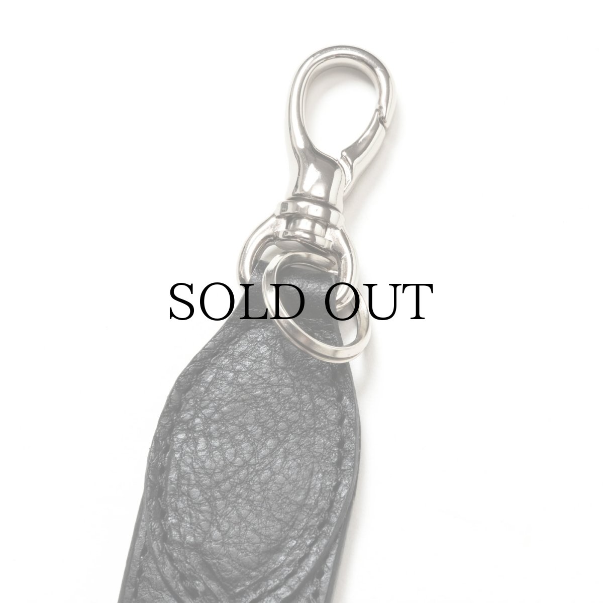 画像4: CALEE(キャリー) / STUDS LEATHER FLAT SHORT KEY RING (4)