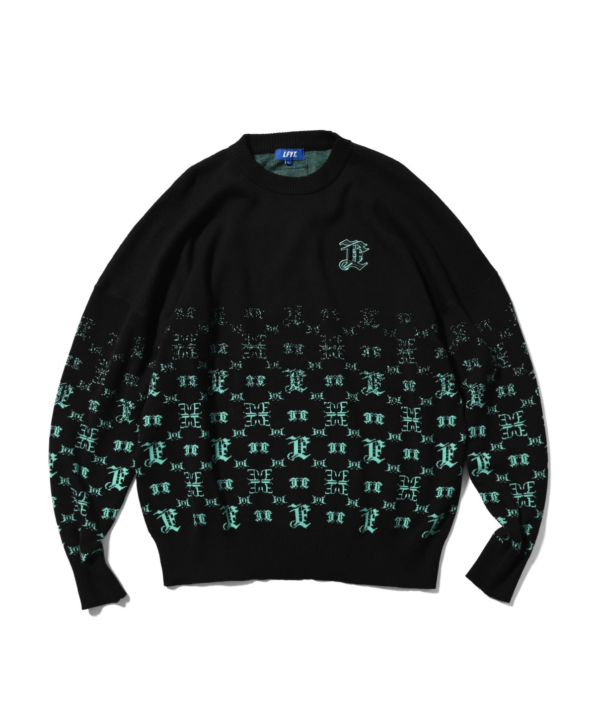 画像1:  12.14(sat) 12:00〜  EL REIGN(エルレイン)  / LFYT × EL REIGN MONOGRAM LF LOGO GRADATION KNIT (1)