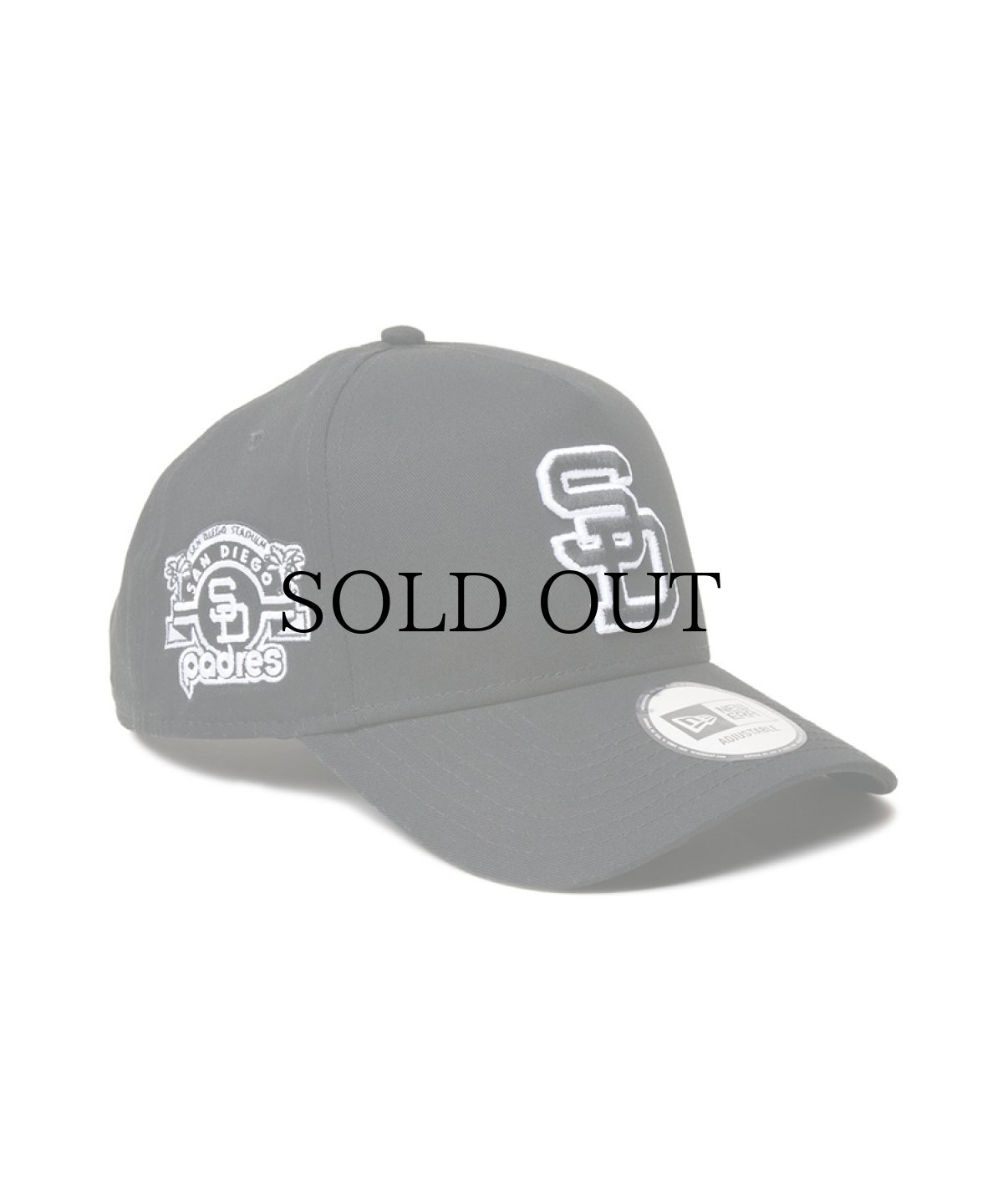 画像1: NEW ERA / 9FORTY A-Frame MLB Black & White サンディエゴ・パドレス クーパーズタウン (1)