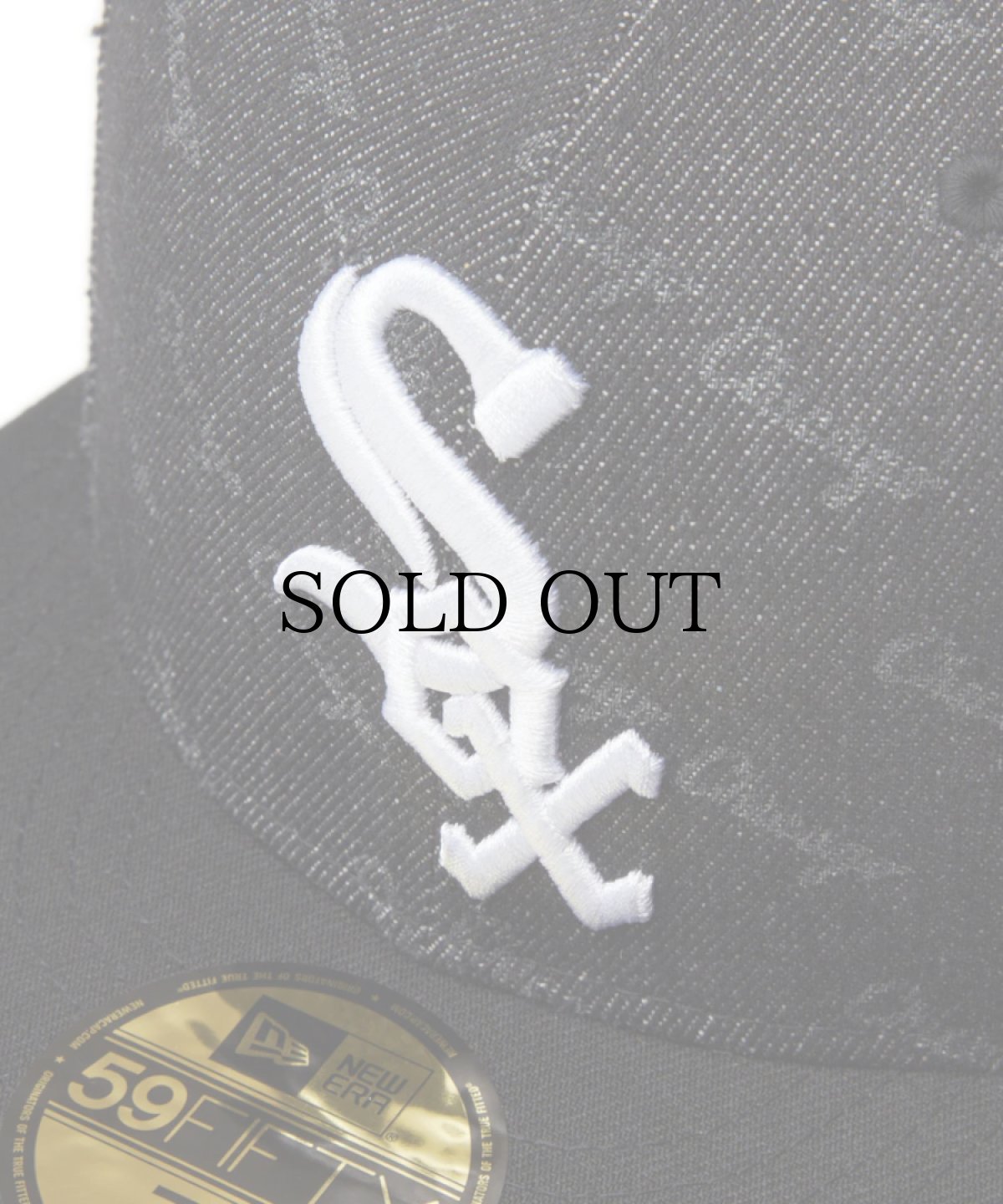 画像4: NEW ERA / 59FIFTY Denim Monogram シカゴ・ホワイトソックス ブラックデニム ブラックバイザー (4)