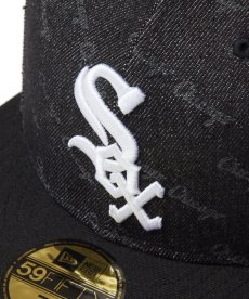 画像4: NEW ERA / 59FIFTY Denim Monogram シカゴ・ホワイトソックス ブラックデニム ブラックバイザー (4)
