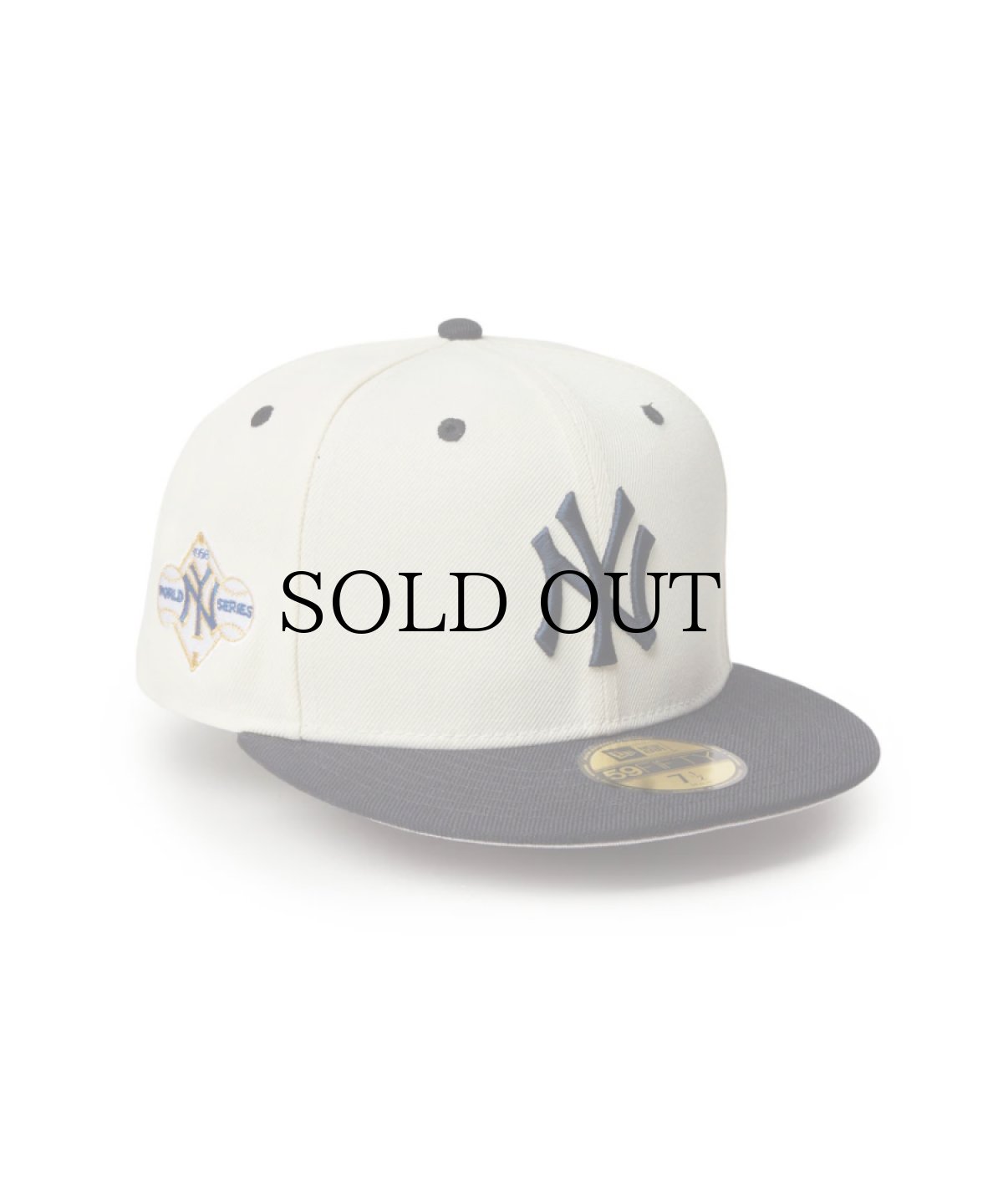 画像1: NEW ERA / 59FIFTY MLB Wool Visor ニューヨーク・ヤンキース クローム ネイビーバイザー (1)