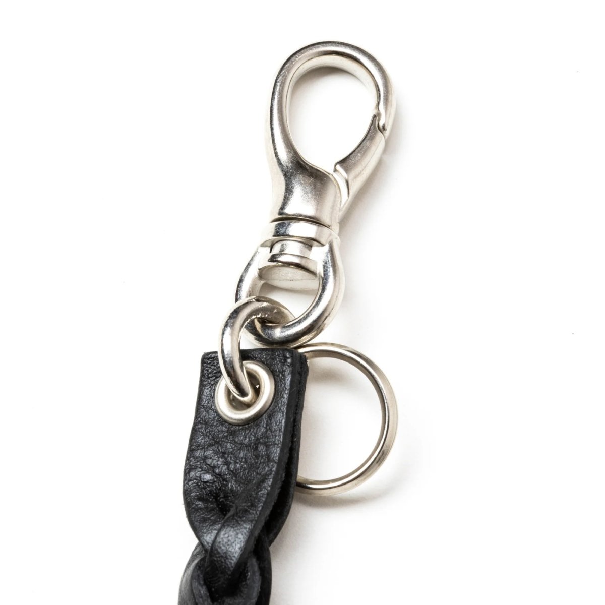 画像3: CALEE(キャリー) / STUDS & KNITTING LEATHER LONG KEY RING <TYPE A> (3)