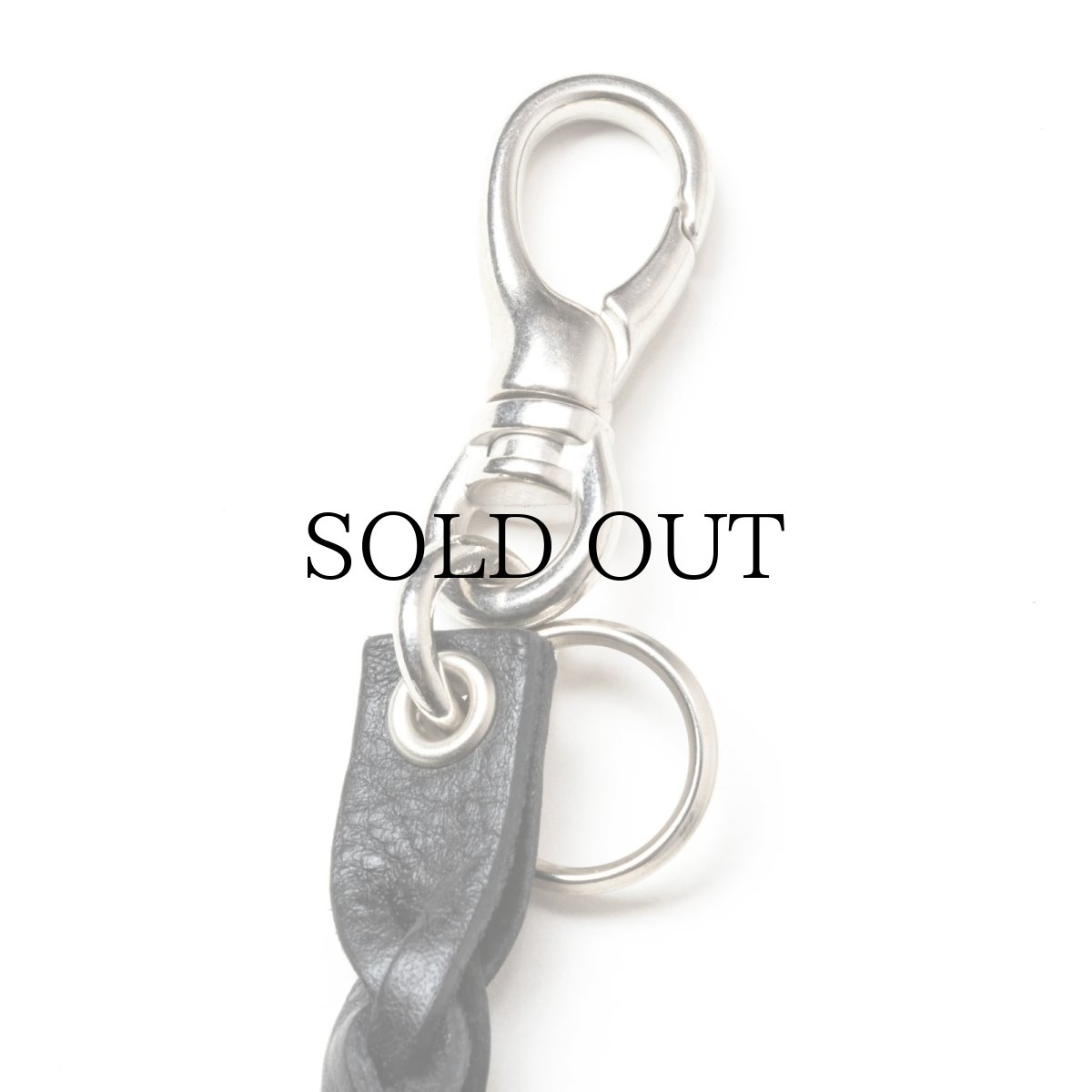 画像3: CALEE(キャリー) / STUDS & KNITTING LEATHER LONG KEY RING ＜TYPE A＞ (3)