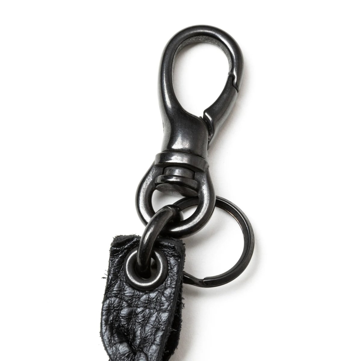 画像4: CALEE(キャリー) / STUDS & KNITTING LEATHER LONG KEY RING <TYPE A> (4)