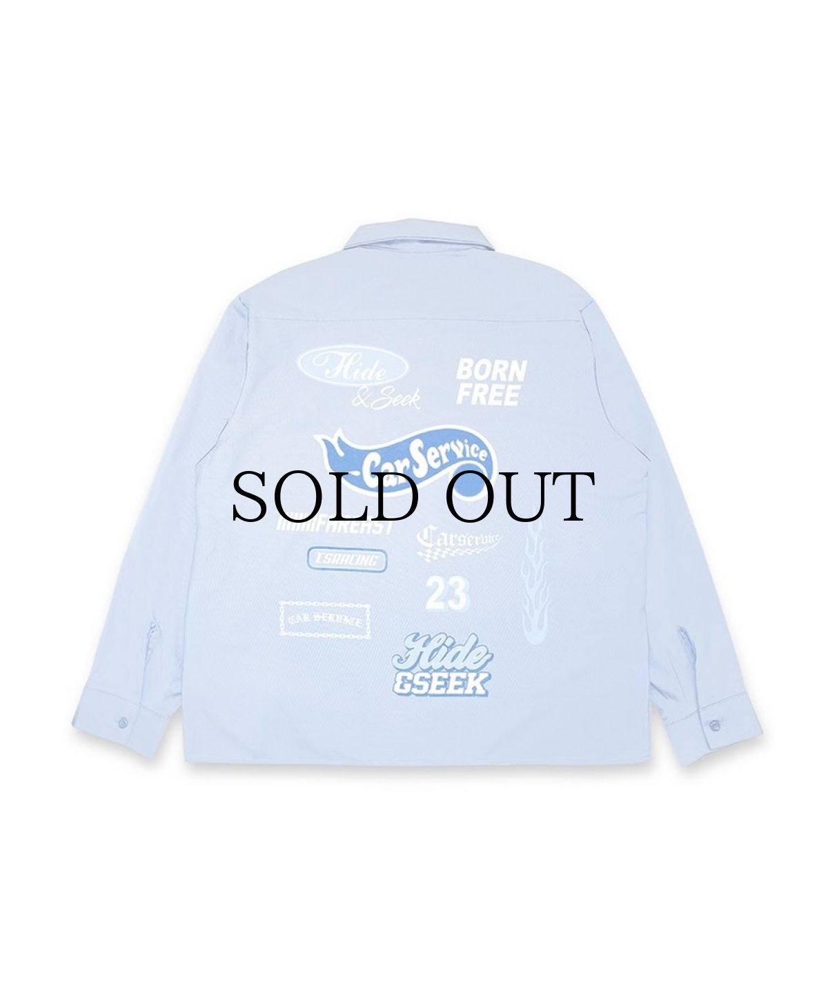 画像2: HIDEANDSEEK(ハイドアンドシーク) / HIDEANDSEEK×CarService Work L/S Shirt (2)
