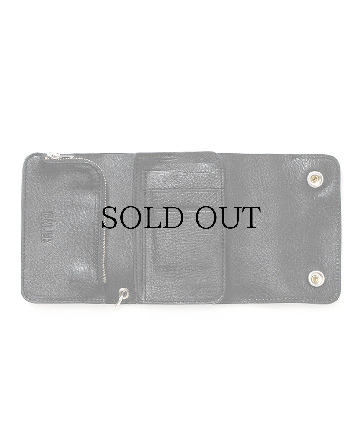 画像5: CALEE(キャリー) / STUDS LEATHER FLAP HALF WALLET (5)