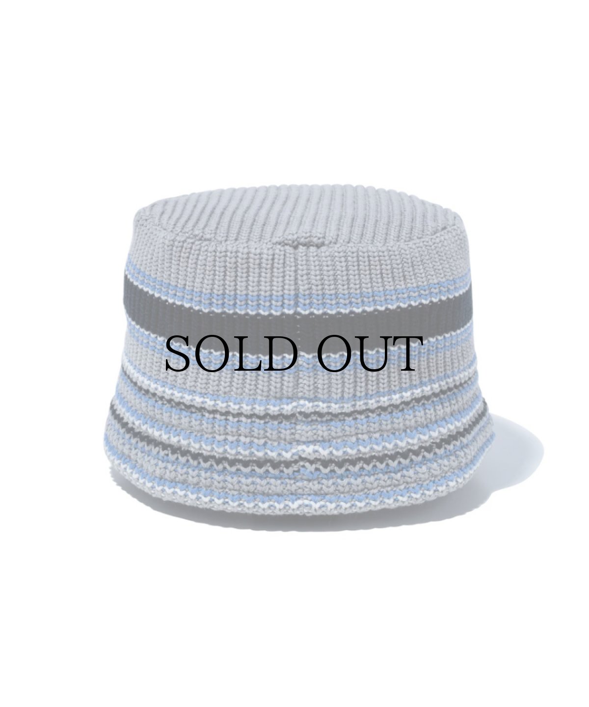 画像2: NEW ERA / ニットバケット マルチボーダー ライトグレー (2)