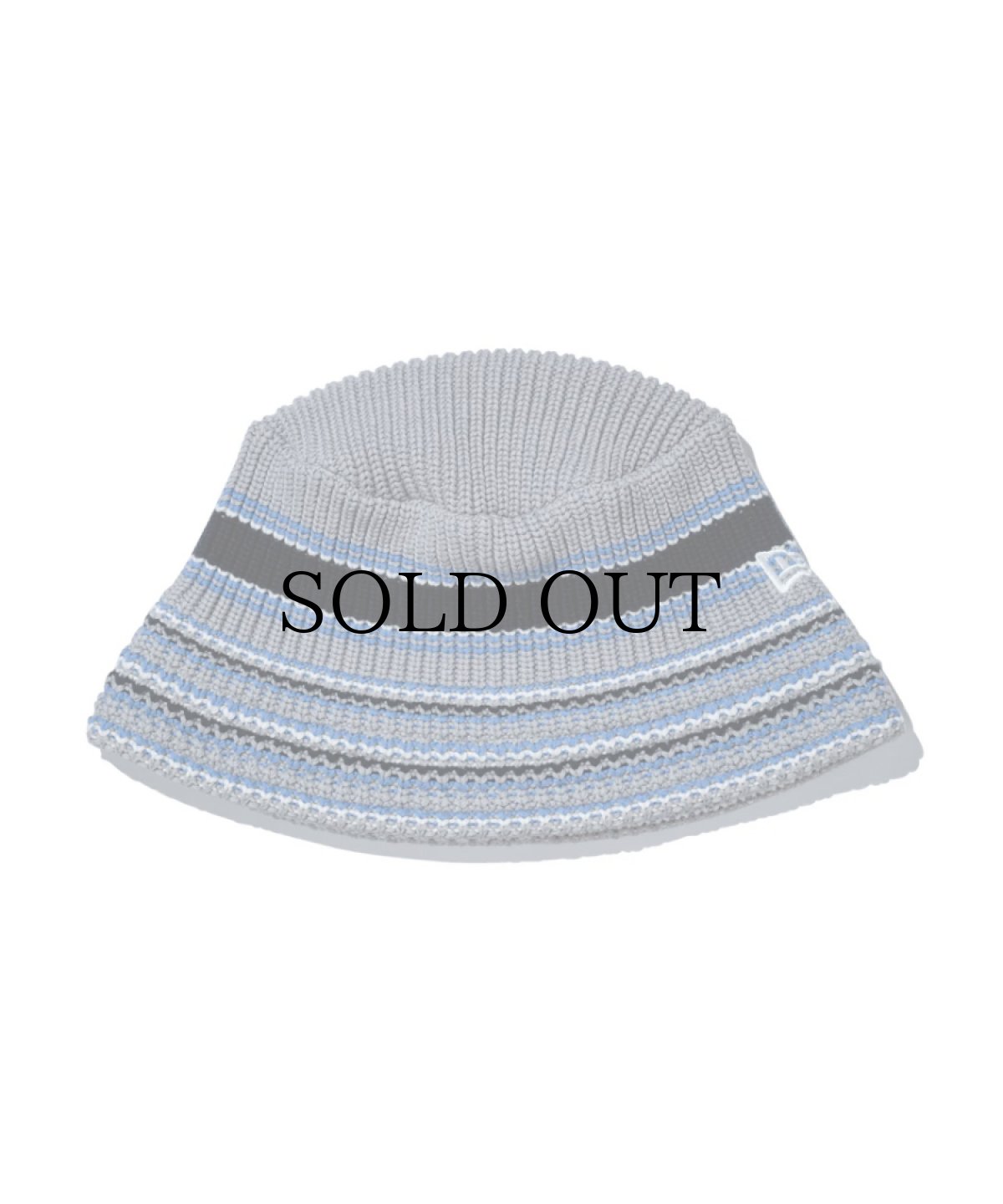 画像4: NEW ERA / ニットバケット マルチボーダー ライトグレー (4)