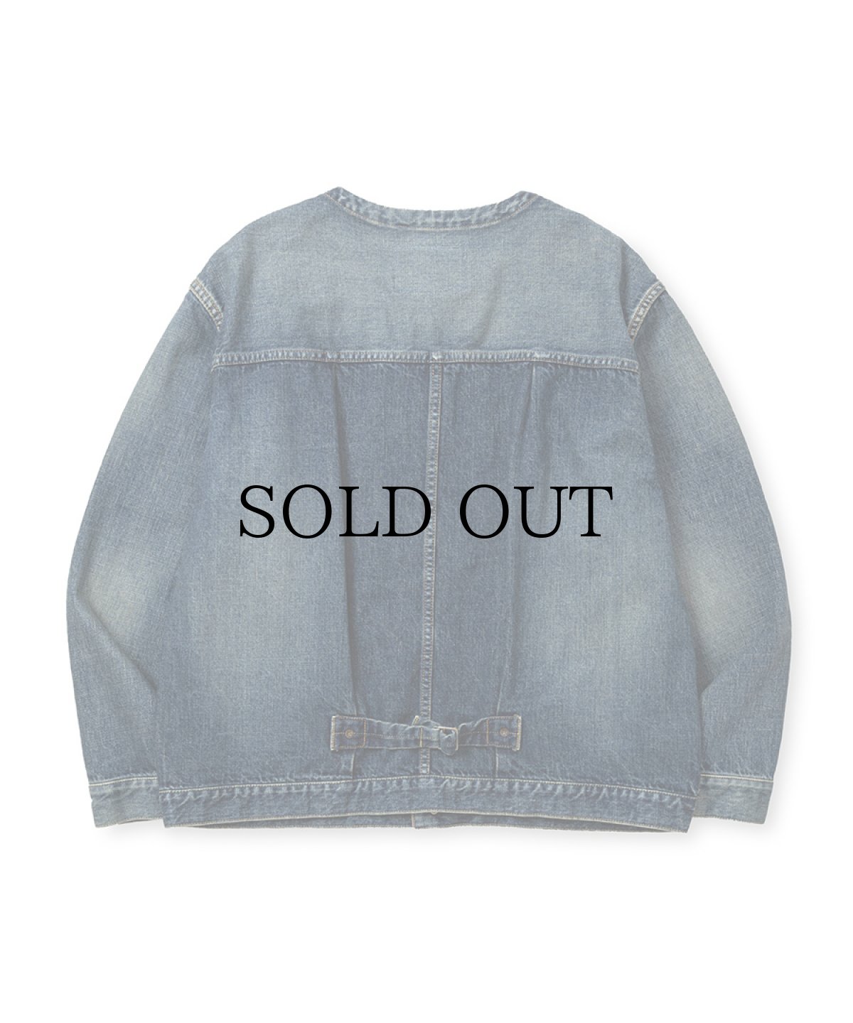 画像2: CALEE(キャリー) / 1ST TYPE NO COLLAR DENIM JACKET <USED> (2)