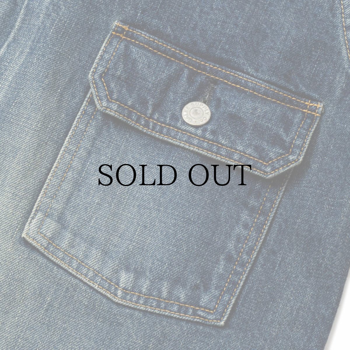 画像5: CALEE(キャリー) / 1ST TYPE NO COLLAR DENIM JACKET <USED> (5)