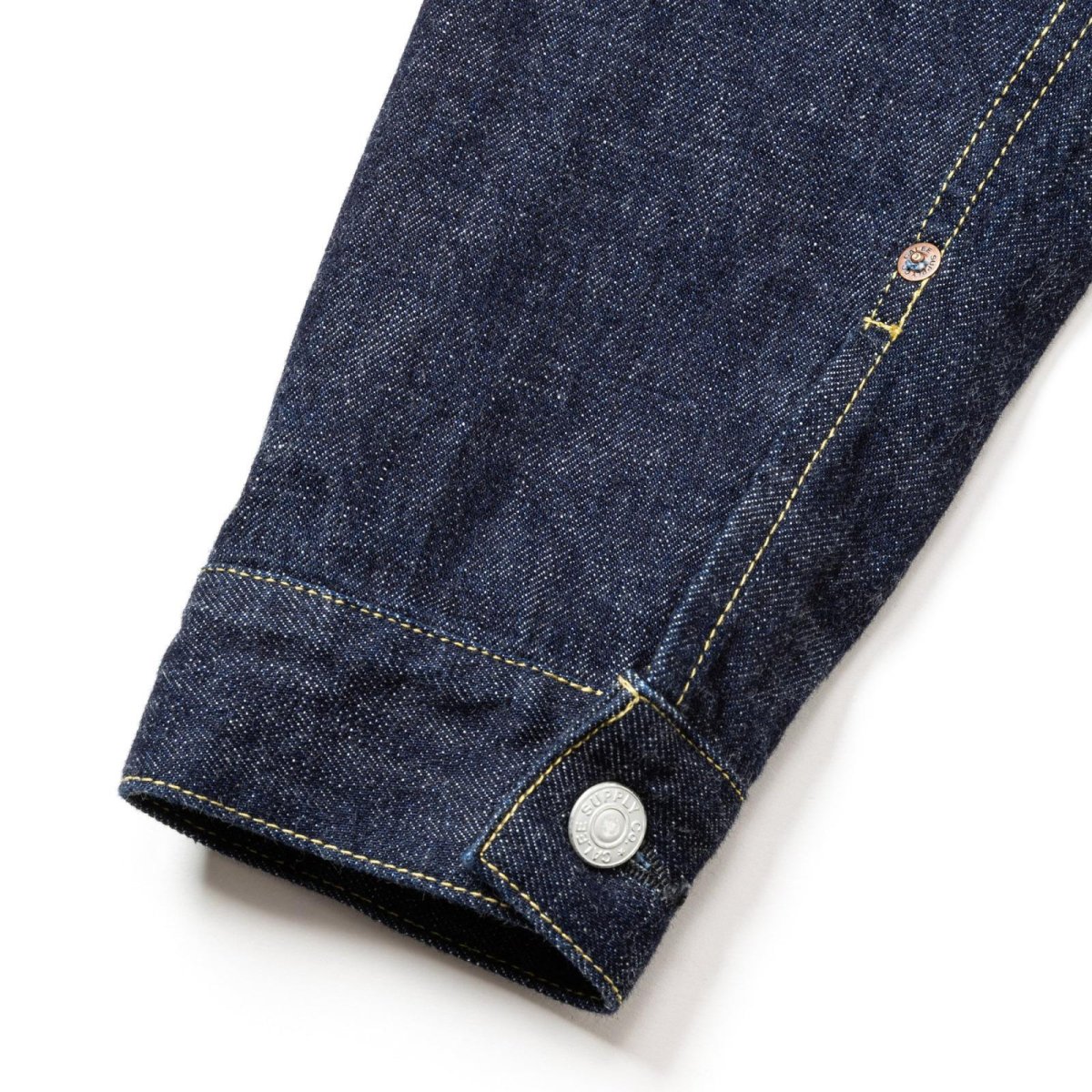 画像8: CALEE(キャリー) / 1ST TYPE NO COLLAR DENIM JACKET ＜OW＞ (8)