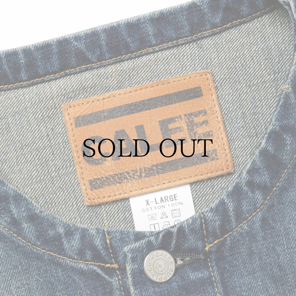 画像10: CALEE(キャリー) / 1ST TYPE NO COLLAR DENIM JACKET <USED> (10)