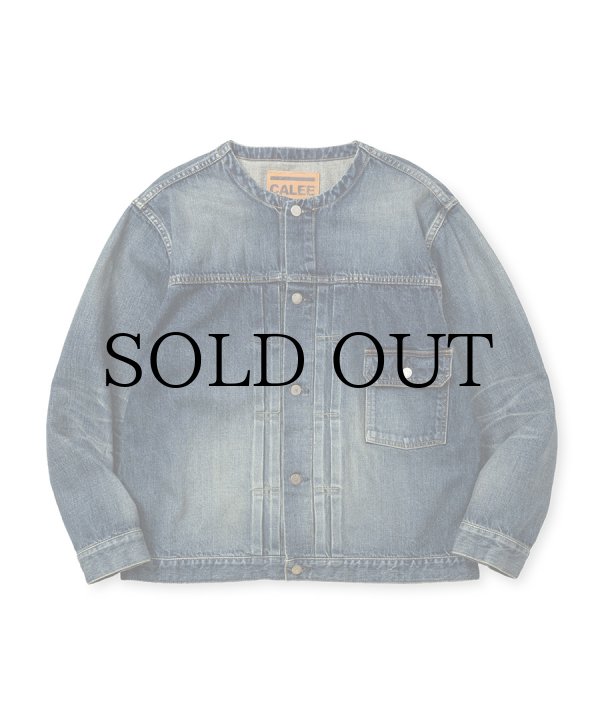 CALEE(キャリー) ジャケット 1ST TYPE NO COLLAR DENIM JACKET ＜USED