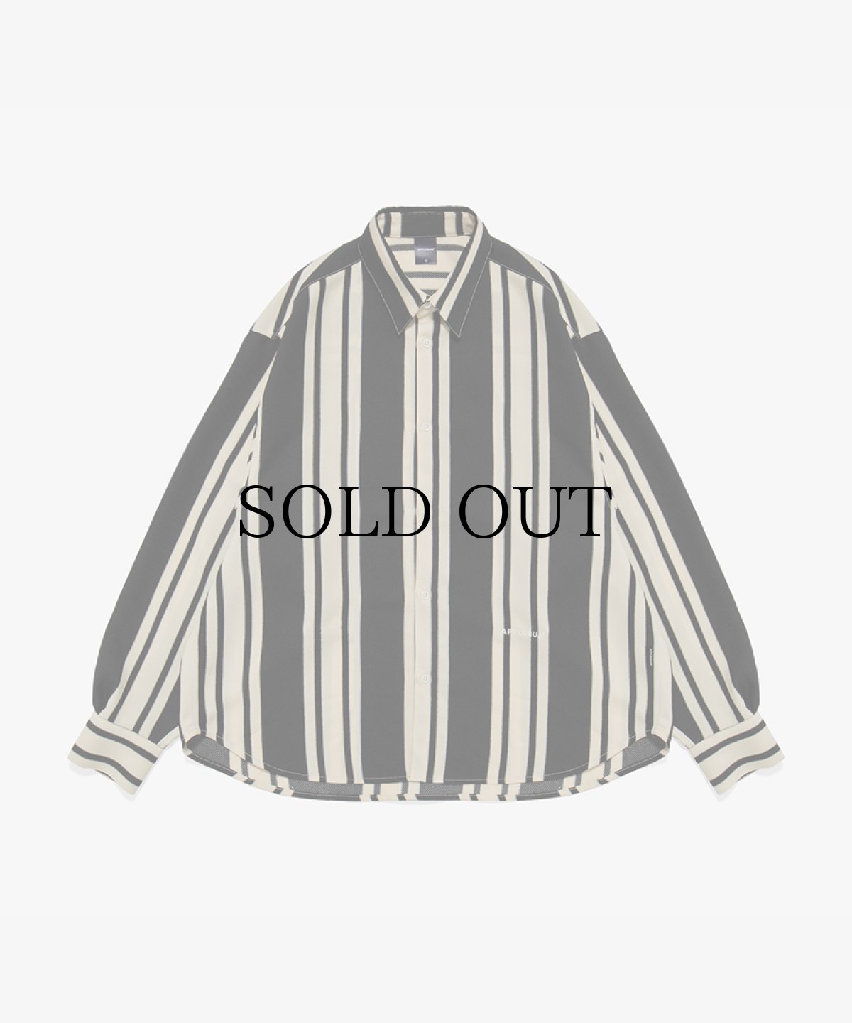 画像2: APPLEBUM(アップルバム) / Wooly Twill Stripe Oversize L/S Shirt (2)