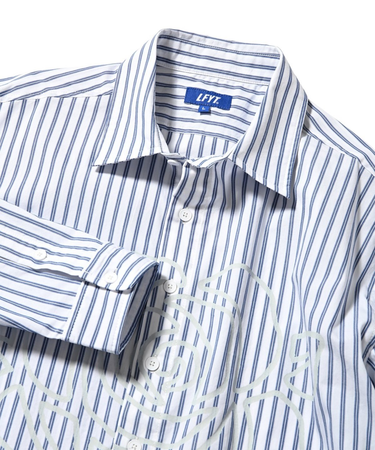 画像8: 【30%OFF】 LFYT(ラファイエット) / STRIPE ROSE SHIRT (8)