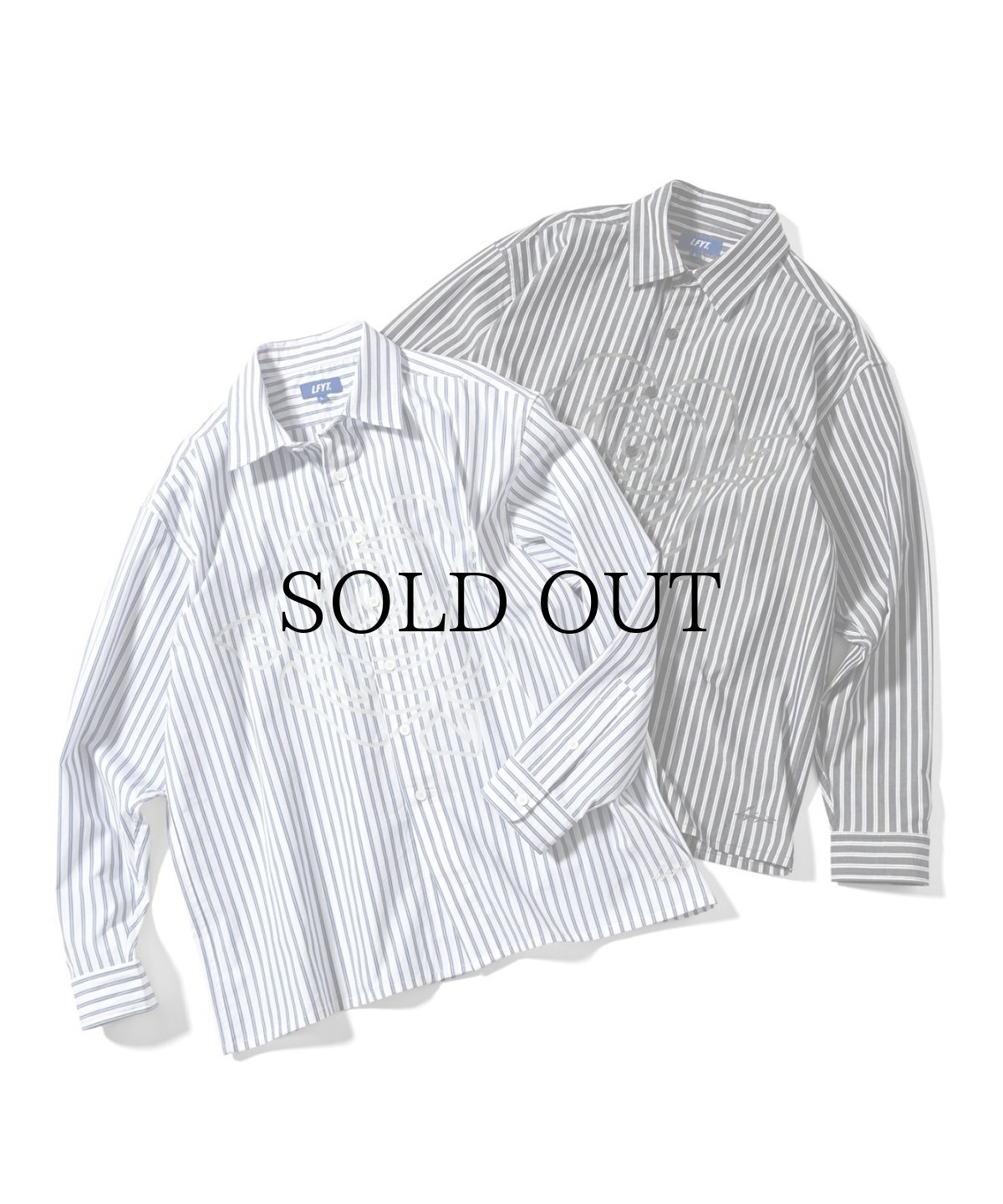 画像1: 【30%OFF】 LFYT(ラファイエット) / STRIPE ROSE SHIRT (1)