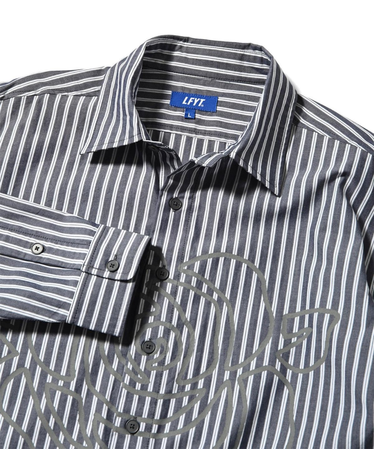 画像9: 【30%OFF】 LFYT(ラファイエット) / STRIPE ROSE SHIRT (9)