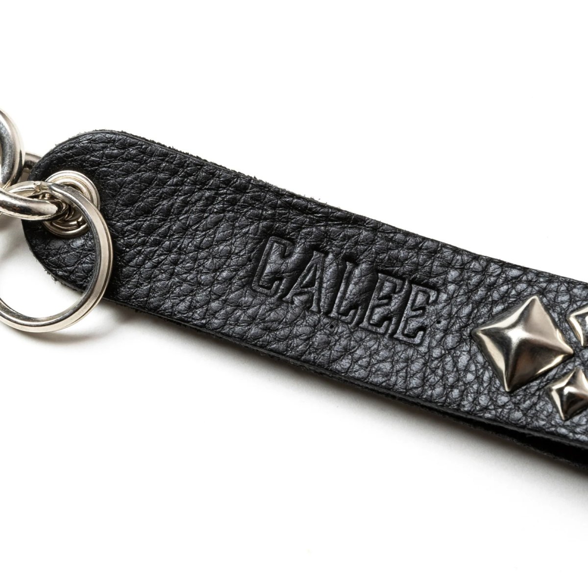 画像7: CALEE(キャリー) / STUDS LEATHER FLAT KEY RING (7)