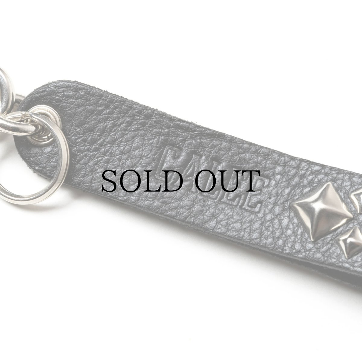 画像7: CALEE(キャリー) / STUDS LEATHER FLAT KEY RING (7)