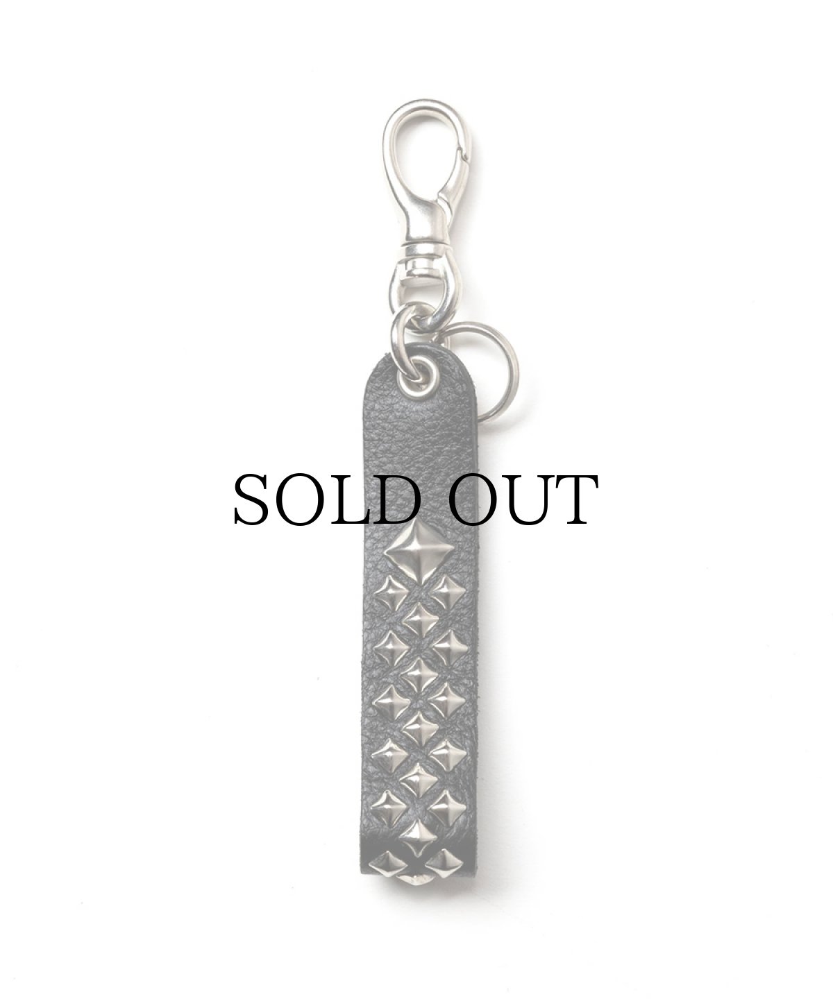 画像1: CALEE(キャリー) / STUDS LEATHER FLAT KEY RING (1)