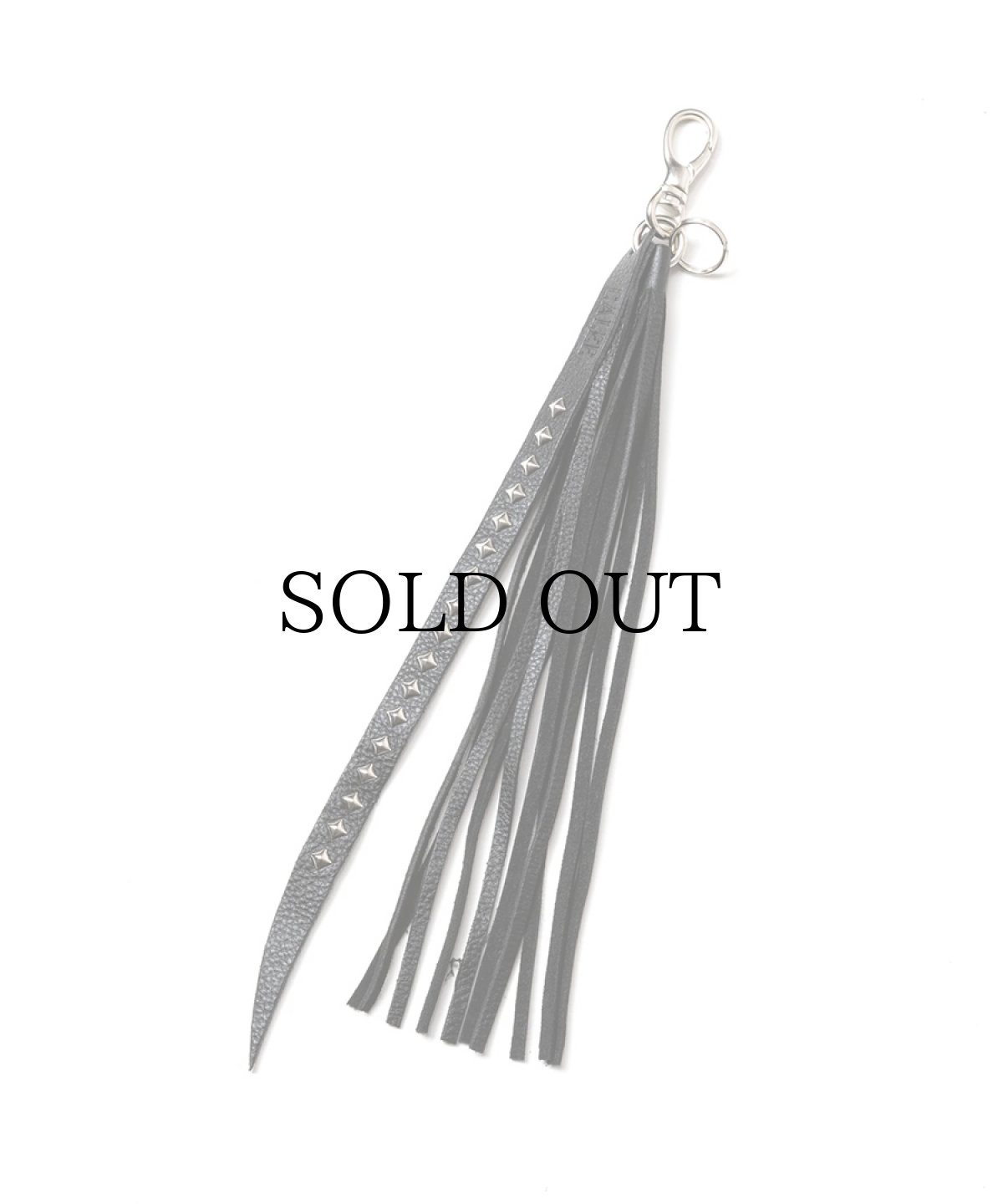 画像1: CALEE(キャリー) / STUDS & TASSEL LEATHER LONG KEY RING (1)