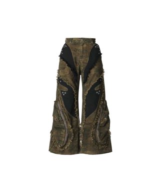 【PERSONSOUL】Personsoul Stain Embroidery Scimitar Jeans Personsoul Stain Embroidery Scimitar Jeans - personsoul