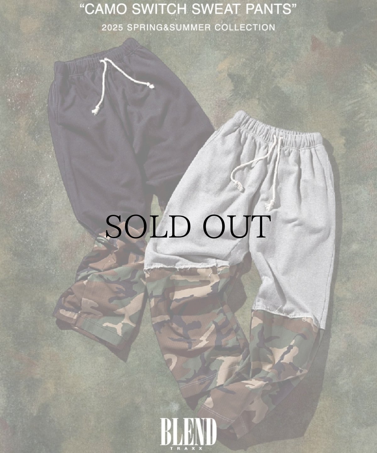 画像1: BLEND(ブレンド) / CAMO SWITCH SWEAT PANTS (1)