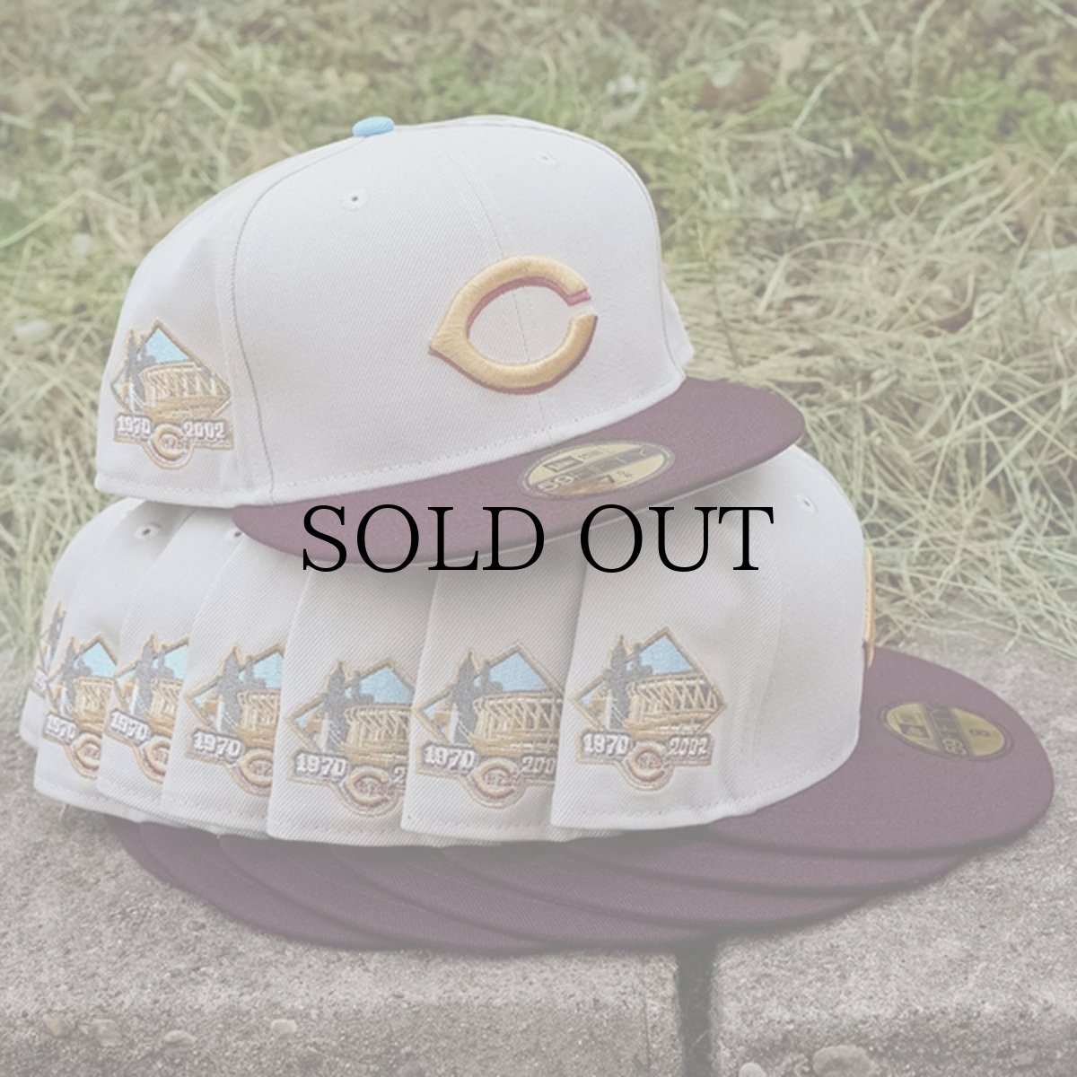 画像2: NEW ERA / Cincinnati Reds - 59Fifty 1970 Sand/Burgundy (2)