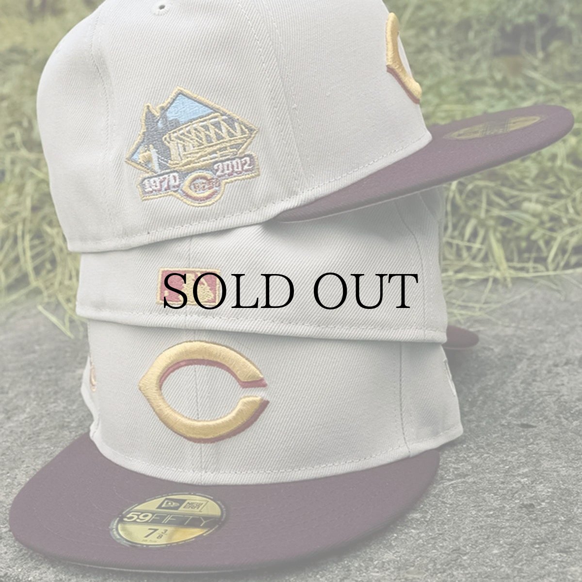 画像3: NEW ERA / Cincinnati Reds - 59Fifty 1970 Sand/Burgundy (3)