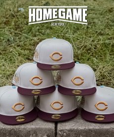 画像1: NEW ERA / Cincinnati Reds - 59Fifty 1970 Sand/Burgundy (1)