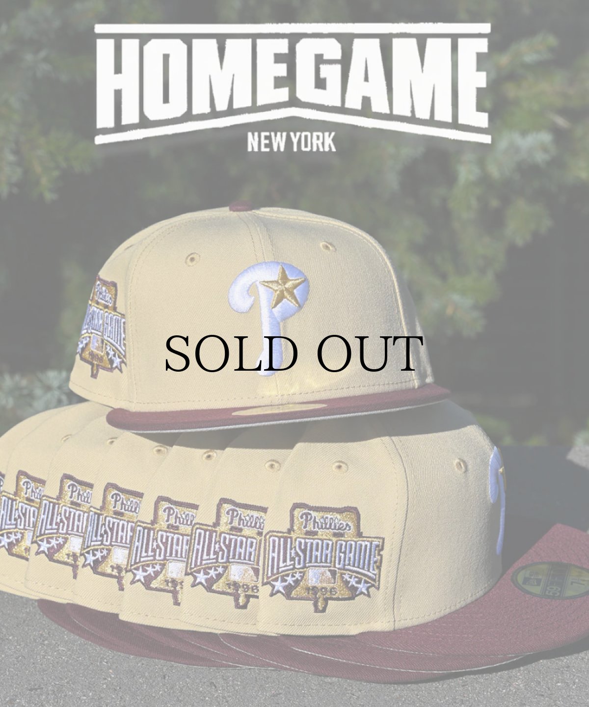 画像1: NEW ERA / 59FIFTY Philadelphia Phillies 1996 All Star Game Vegas Gold/Maroon (1)