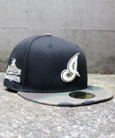 画像1: NEW ERA / Cleveland Indians Champioms95 59FIFTY BLACK/CAMO (1)
