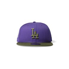 画像2: NEW ERA / Los Angeles Dodgers - 9FIFTY CO 60TH ANV PURPLE/OLIVE (2)