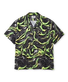 画像1: CALEE(キャリー) / CAMO PATTERN OPEN COLLAR SH (1)