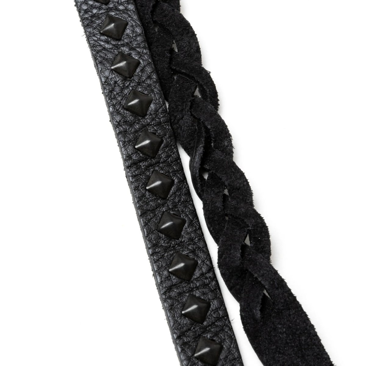 画像6: CALEE(キャリー) / STUDS & KNITTING LEATHER LONG KEY RING ＜TYPE B＞ (6)