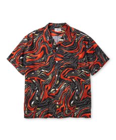 画像2: CALEE(キャリー) / CAMO PATTERN OPEN COLLAR SH (2)