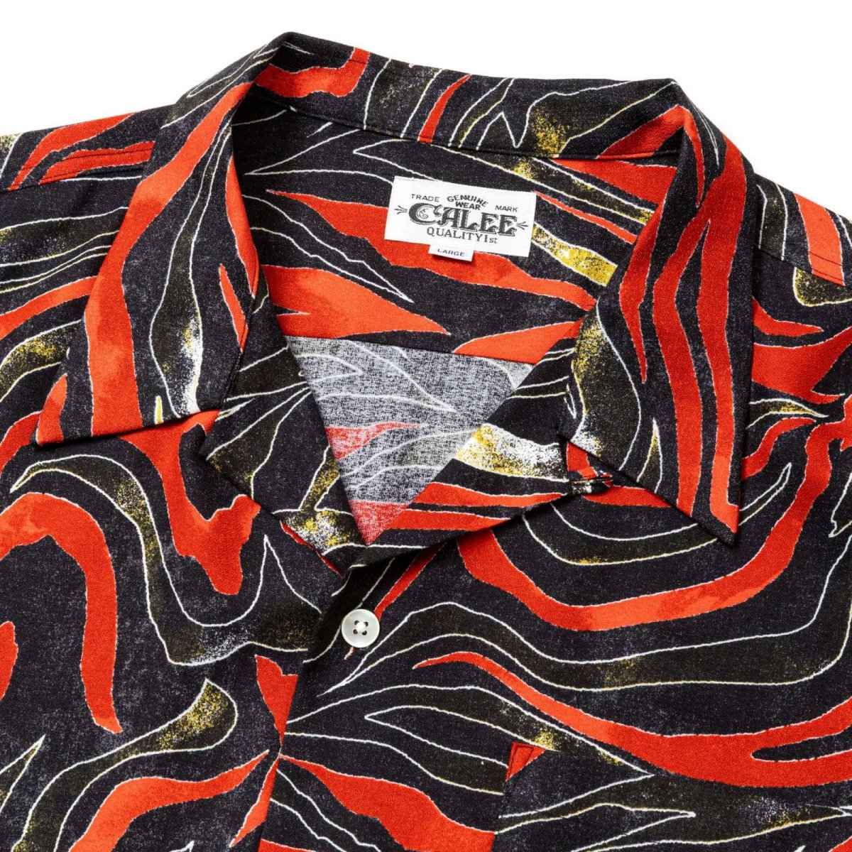 画像4: CALEE(キャリー) / CAMO PATTERN OPEN COLLAR SH (4)