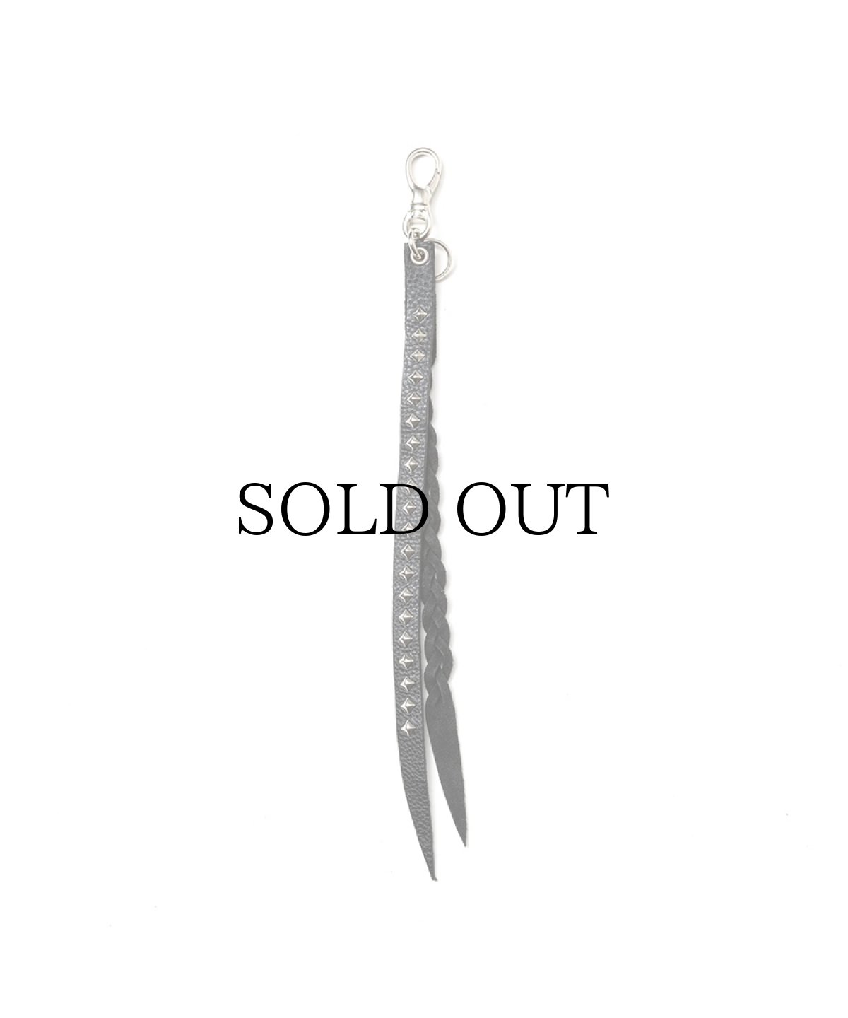 画像1: CALEE(キャリー) / STUDS & KNITTING LEATHER LONG KEY RING ＜TYPE B＞ (1)