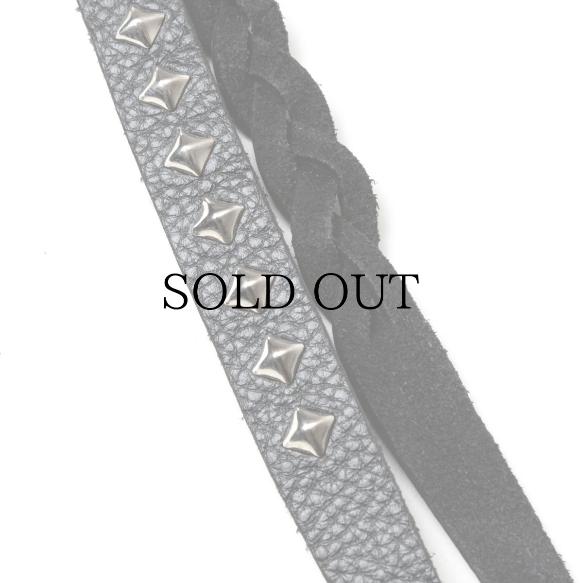 画像5: CALEE(キャリー) / STUDS & KNITTING LEATHER LONG KEY RING ＜TYPE B＞ (5)
