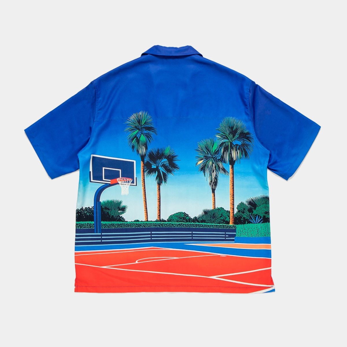 画像2: APPLEBUM(アップルバム) / ”Palm Basketball Court” Aloha Shirt (2)