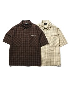 画像1: PWNED(パウンド) / DIAGONAL LINES S/S SHIRTS (1)