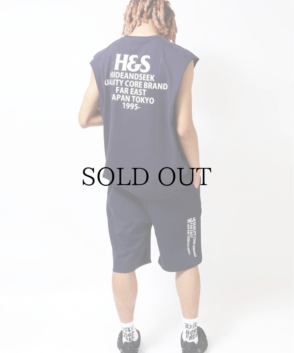 画像1: HIDEANDSEEK(ハイドアンドシーク) / H&S Logo Sleeveless Tee (BigSilhouette) (1)