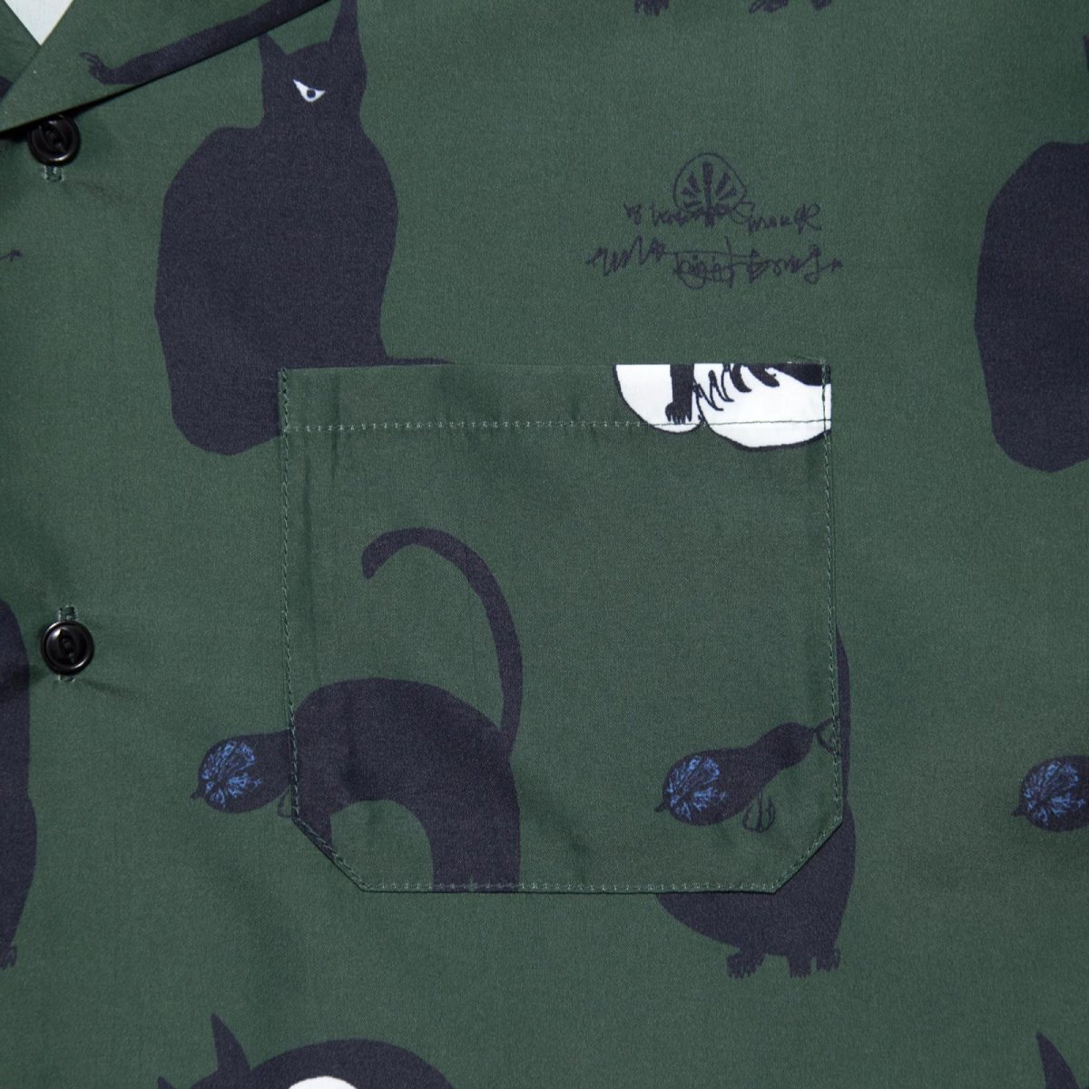 画像12: HAIGHT / KB CATS OPEN COLLAR SHIRT (12)