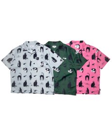 画像1: HAIGHT / KB CATS OPEN COLLAR SHIRT (1)