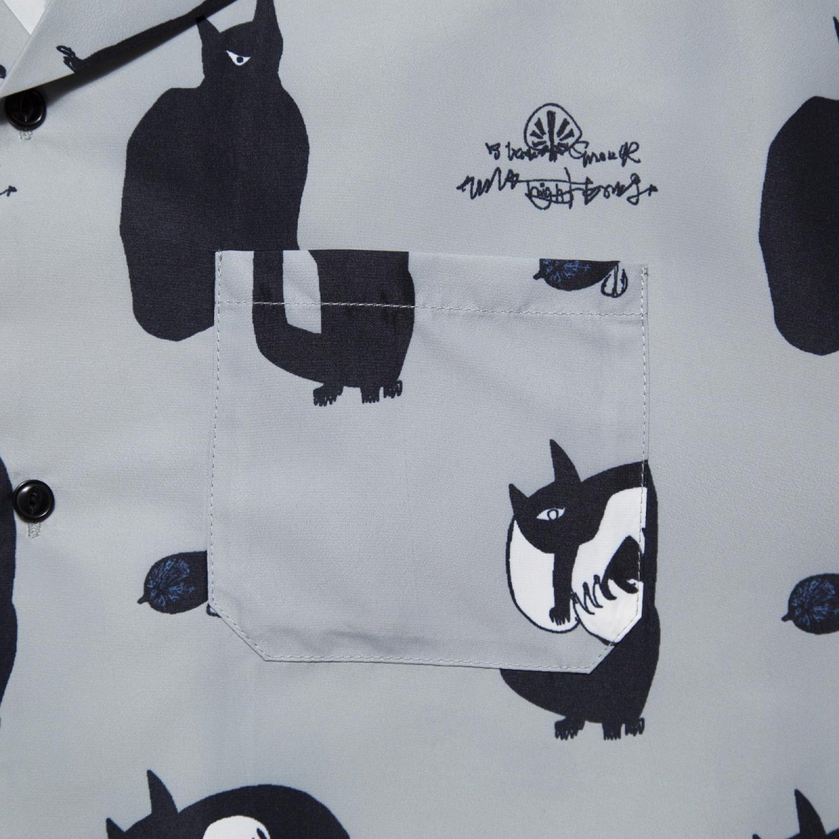 画像11: HAIGHT / KB CATS OPEN COLLAR SHIRT (11)