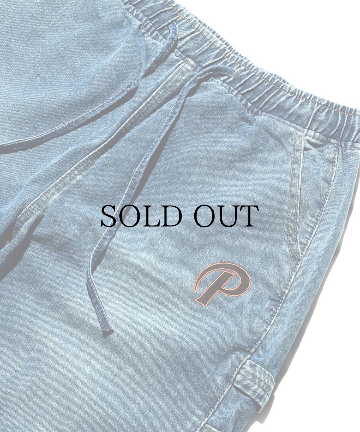 画像7: PWNED(パウンド) / "P" LOGO DENIM PAINTER EASY HALF PANTS (7)