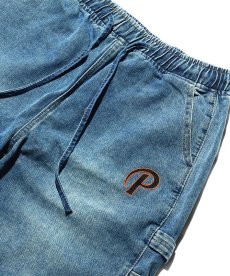 画像7: PWNED(パウンド) / "P" LOGO DENIM PAINTER EASY HALF PANTS (7)